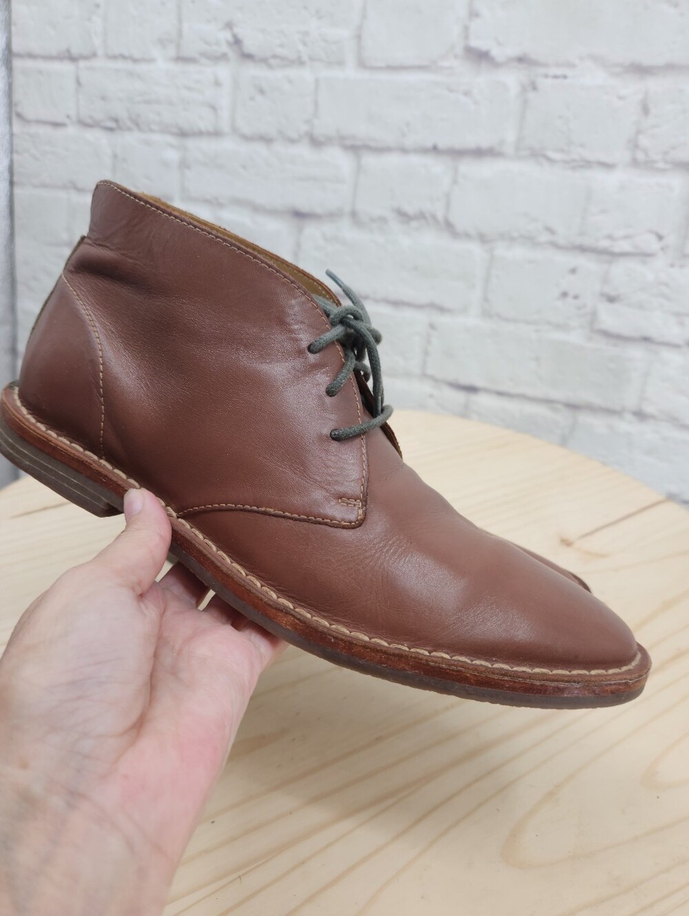 Cole Haan Men’s Chukka Boots Brown Leather Lace Up Size 8.5 Preppy Casual